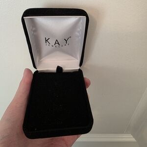 Kay Jewelers Black Velvet Necklace Box